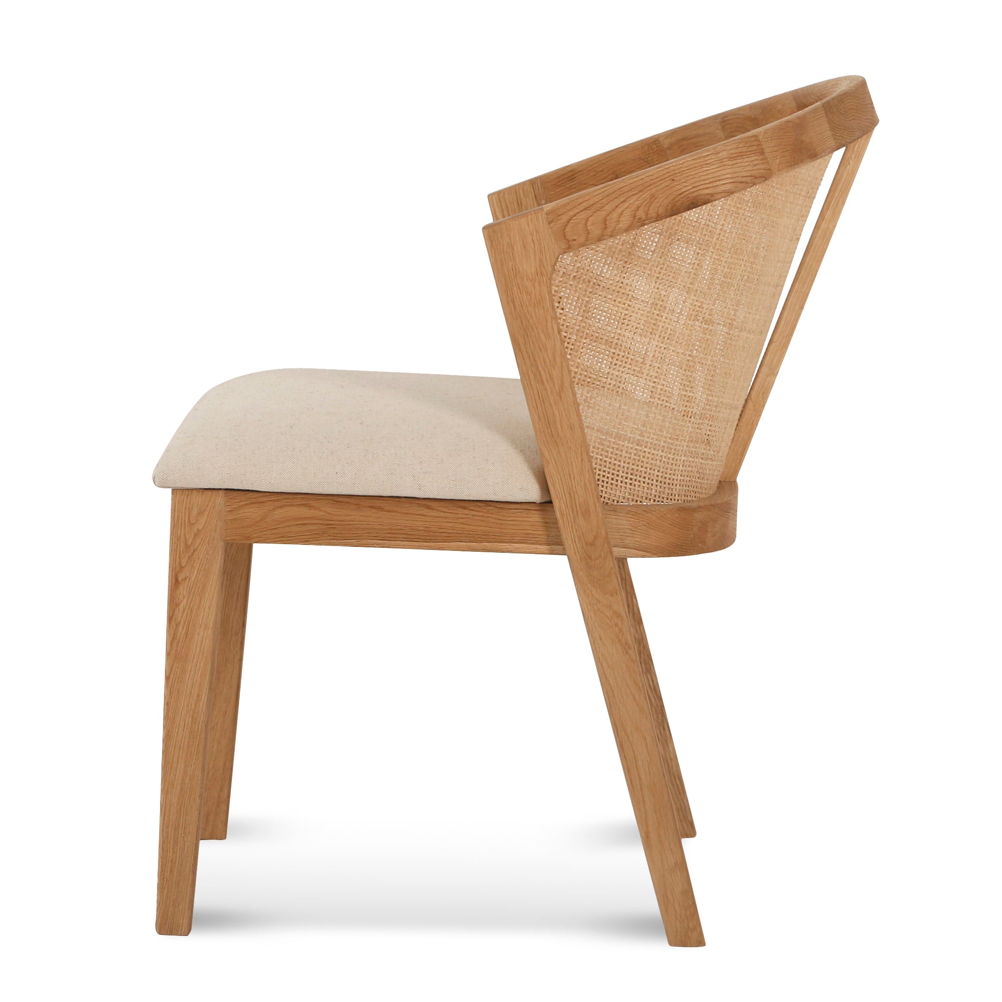 Set of 2 Samira Fabric Dining Chair - Light Beige - Dining Chairs