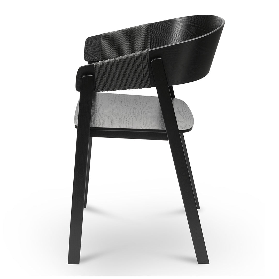 Set of 2 Vanessa Dining Chair - Full Black - Dining Chairs