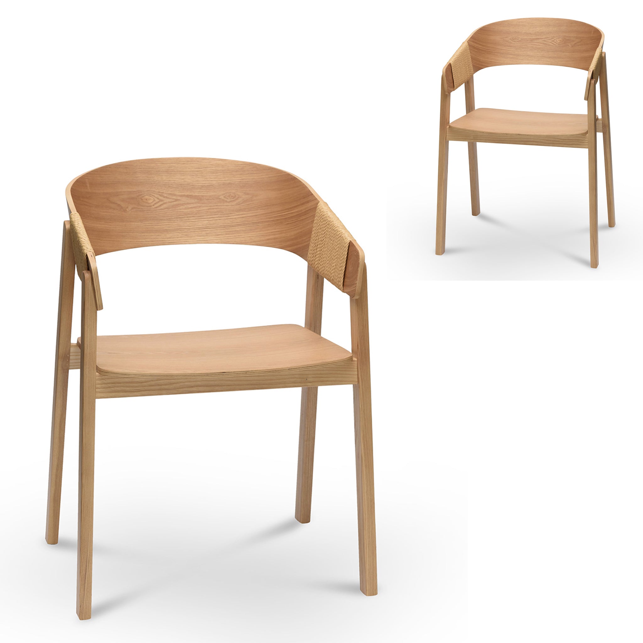 Set of 2 Vanessa Dining Chair - Natural - Dining Chairs