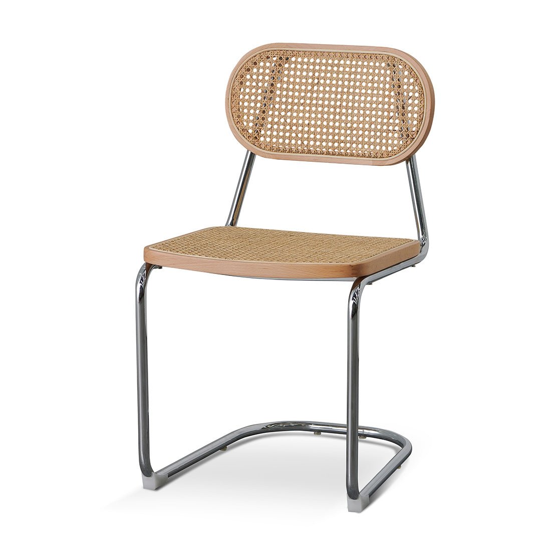 Set of 2 Wally Dining Chair - Natural Rattan - Dining Chairs