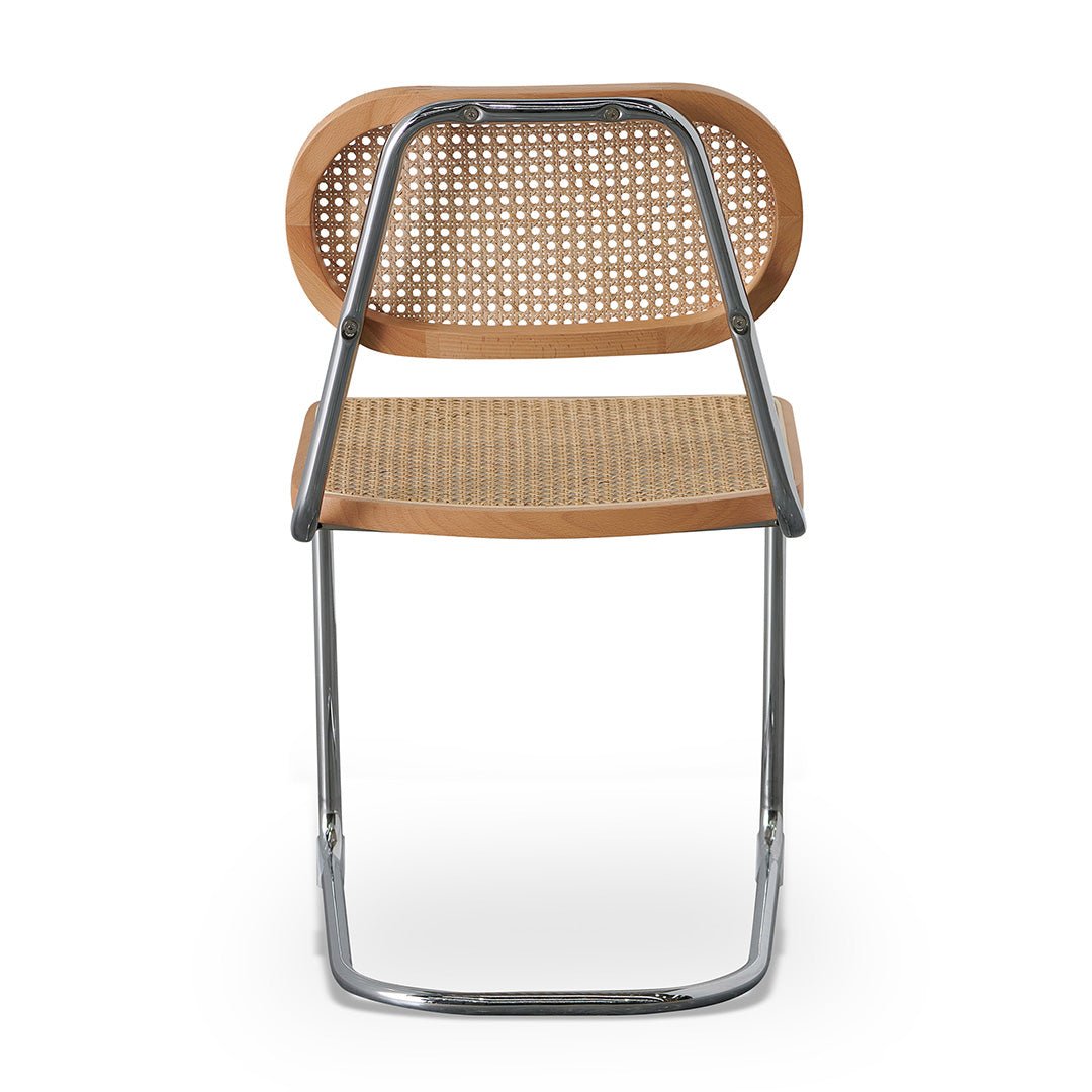 Set of 2 Wally Dining Chair - Natural Rattan - Dining Chairs