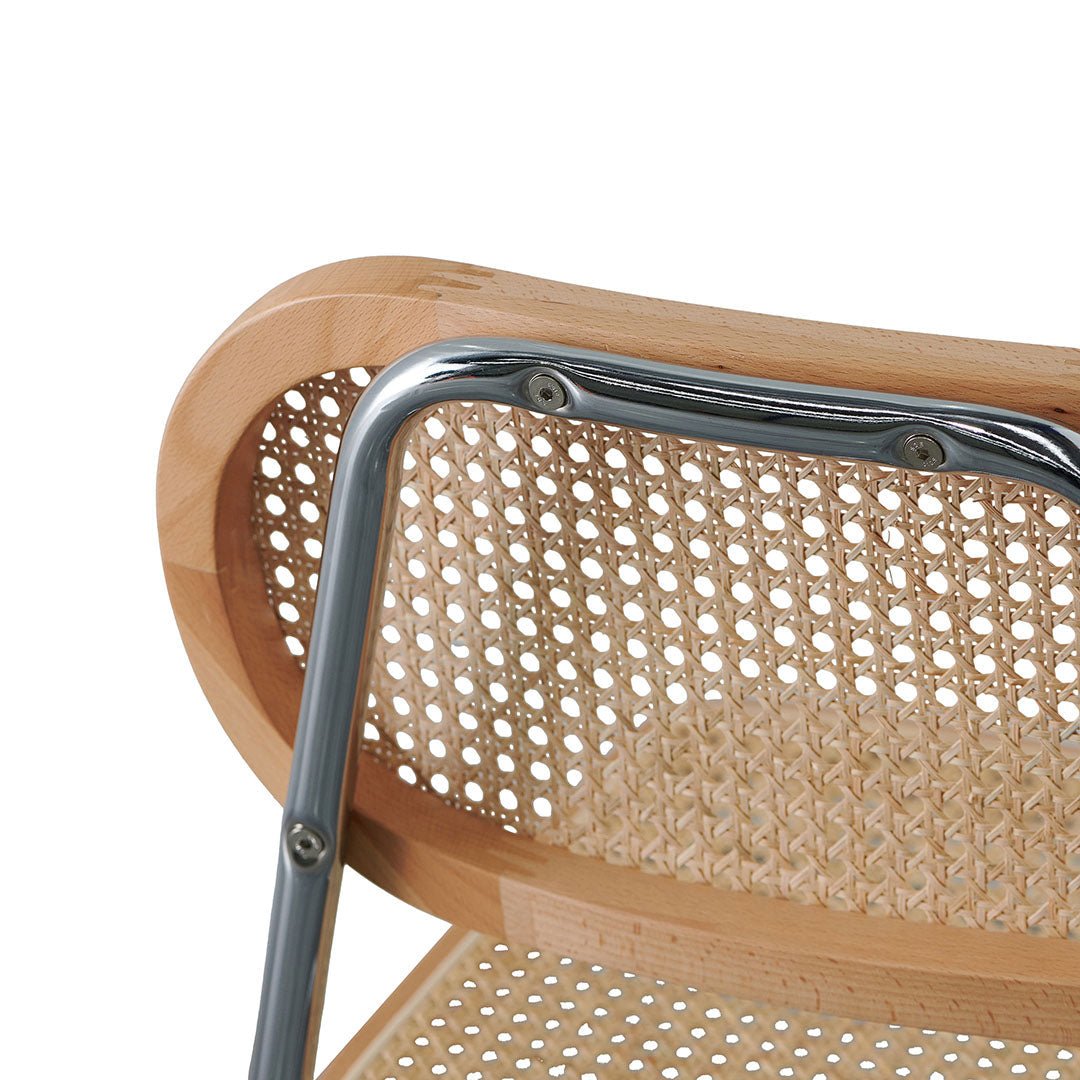 Set of 2 Wally Dining Chair - Natural Rattan - Dining Chairs