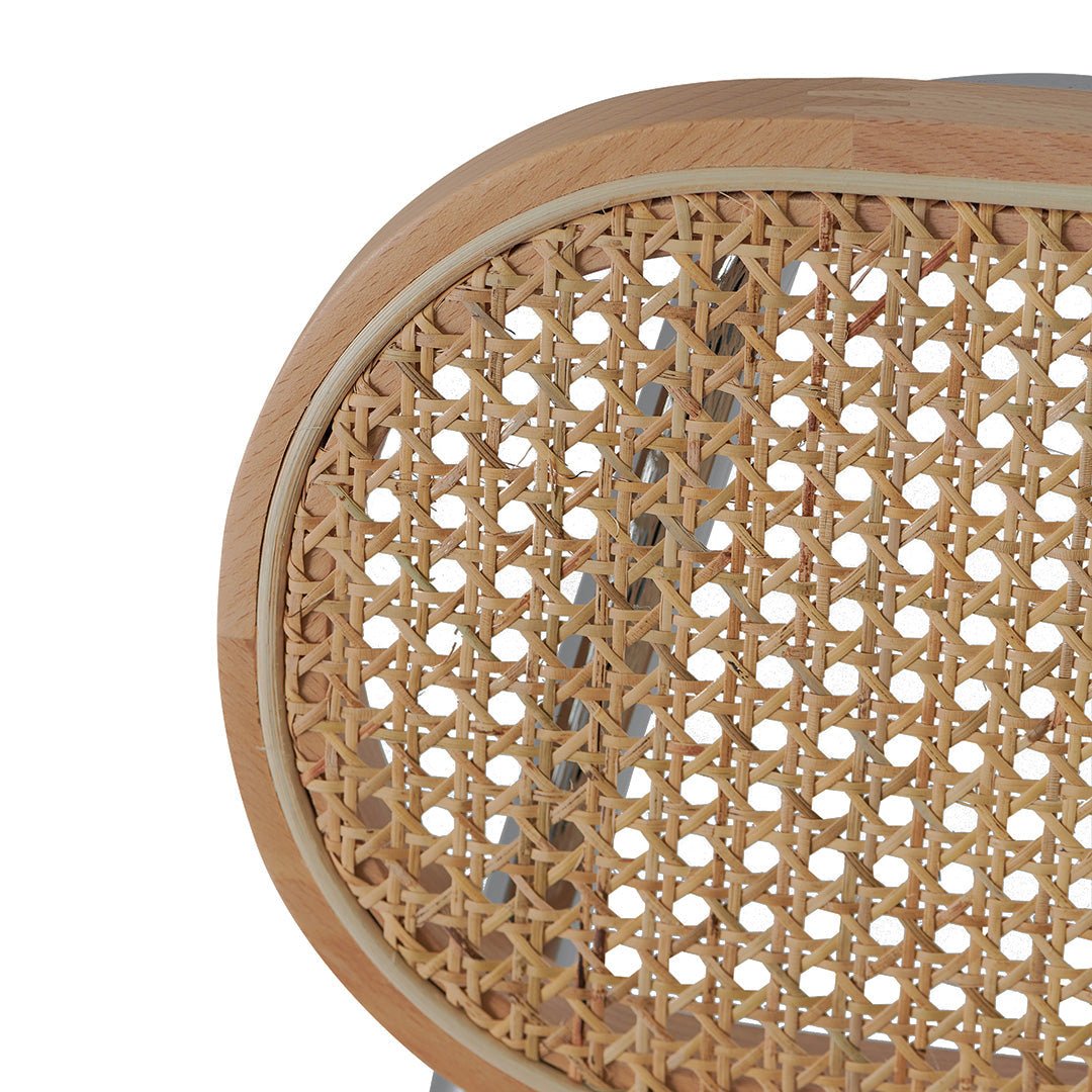 Set of 2 Wally Dining Chair - Natural Rattan - Dining Chairs