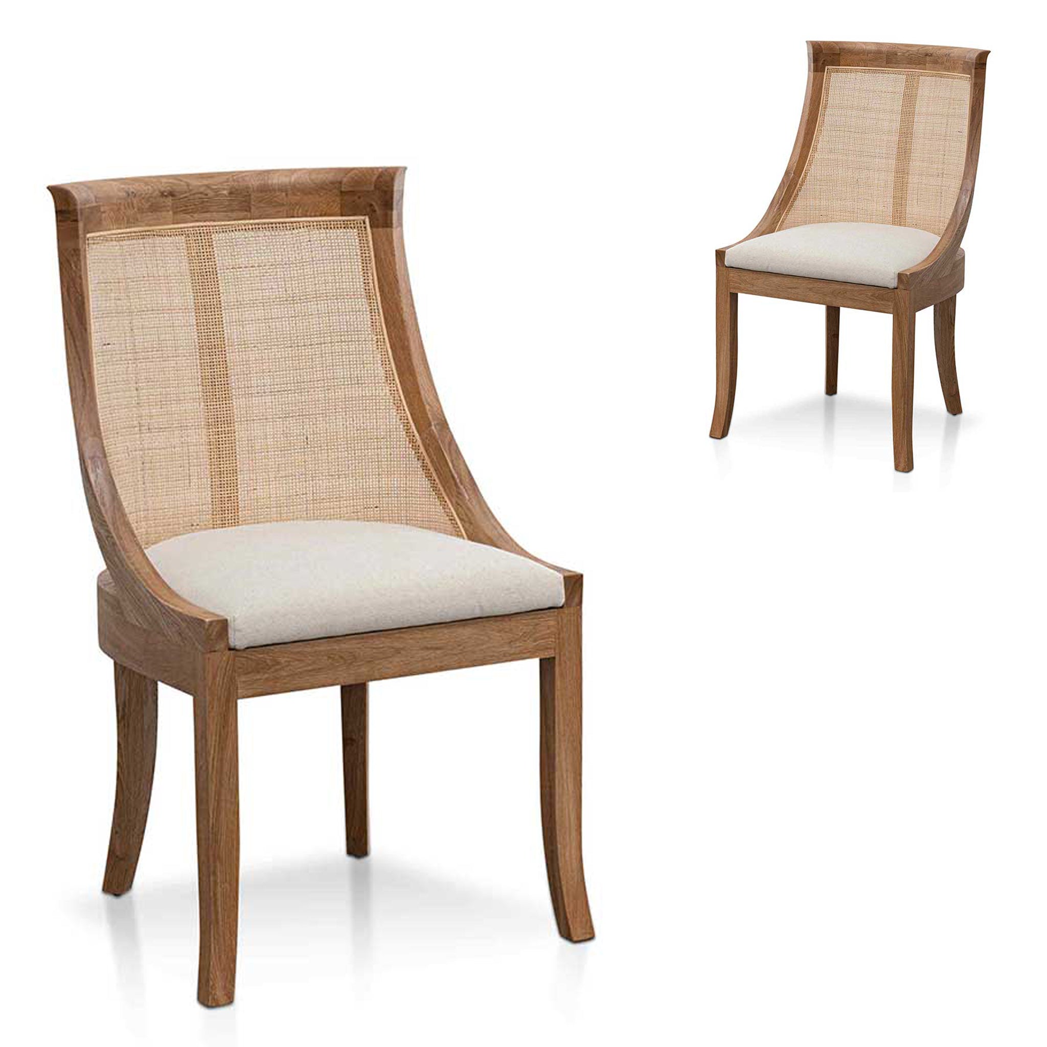 Set of 2 Zoe Dining Chair - Light Beige - Dining Chairs