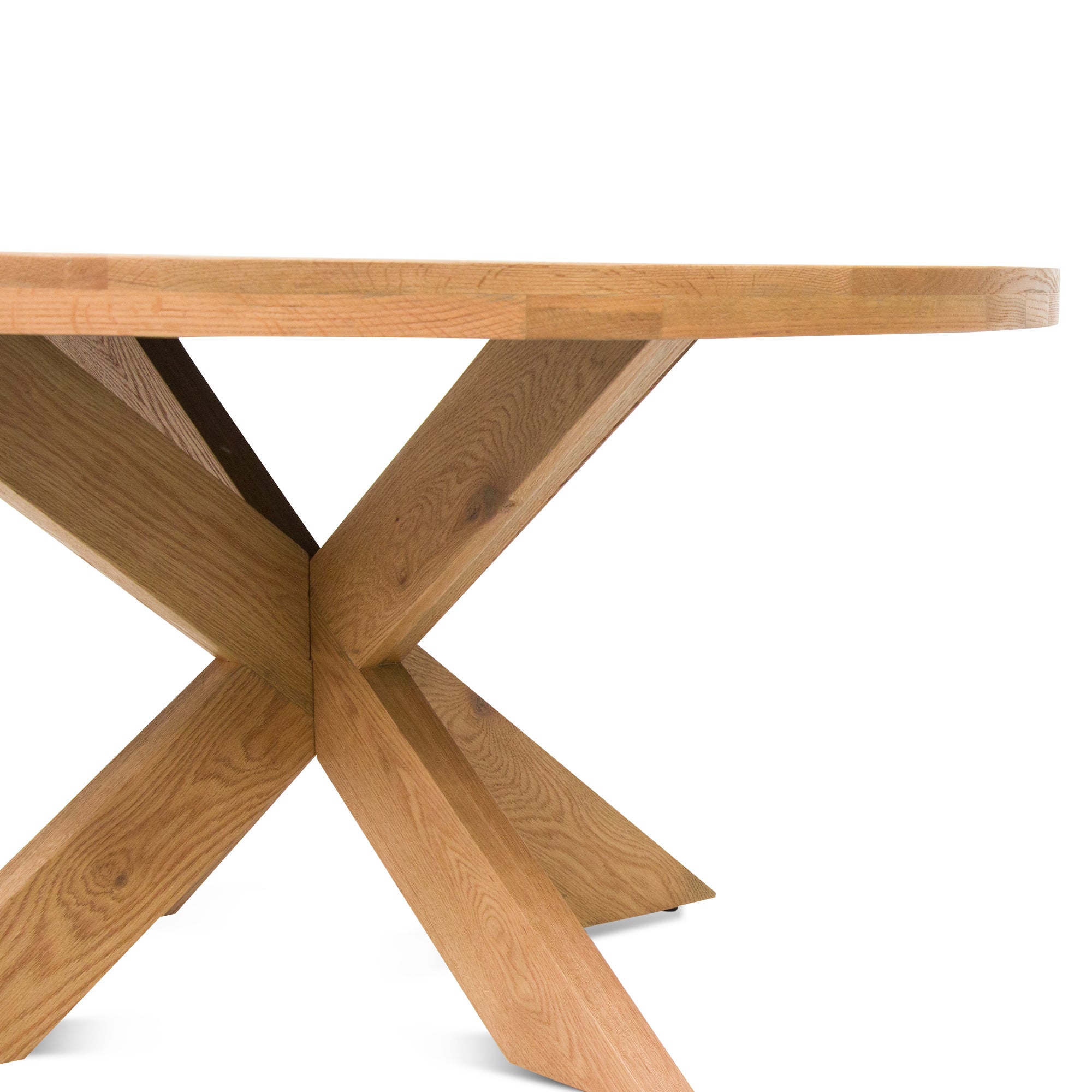 Simon 1.5m Round Wooden Dining Table - Distress Natural - Dining Tables