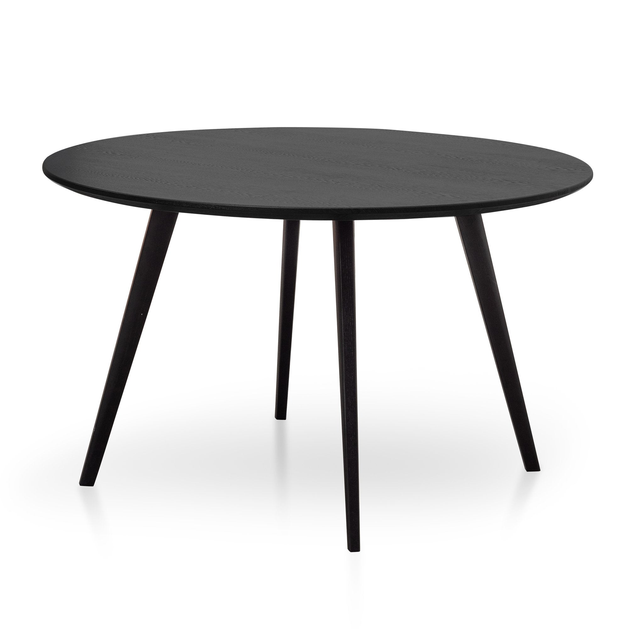 Smith 1.2m Wooden Round Dining Table - Full Black - Dining Tables