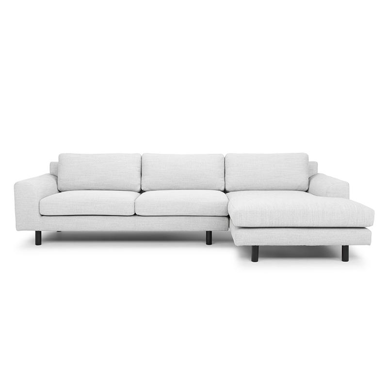 Sophia 3S Right Chaise Sofa - Light Texture Grey - Sofas