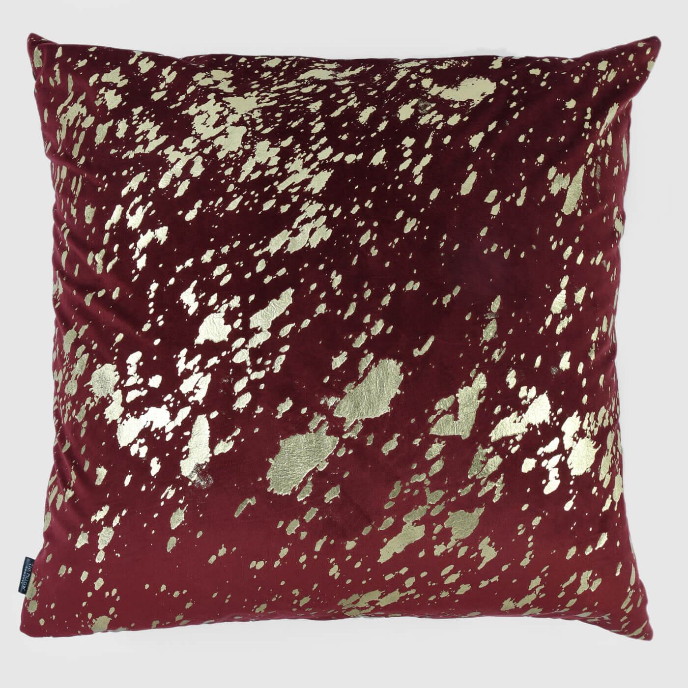 Splatter Luxe Velvet Pillow Cover , Red - Pillow Covers