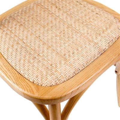 Stella Cross-Back Solid Oak Chair - Natural - Dining Chairs