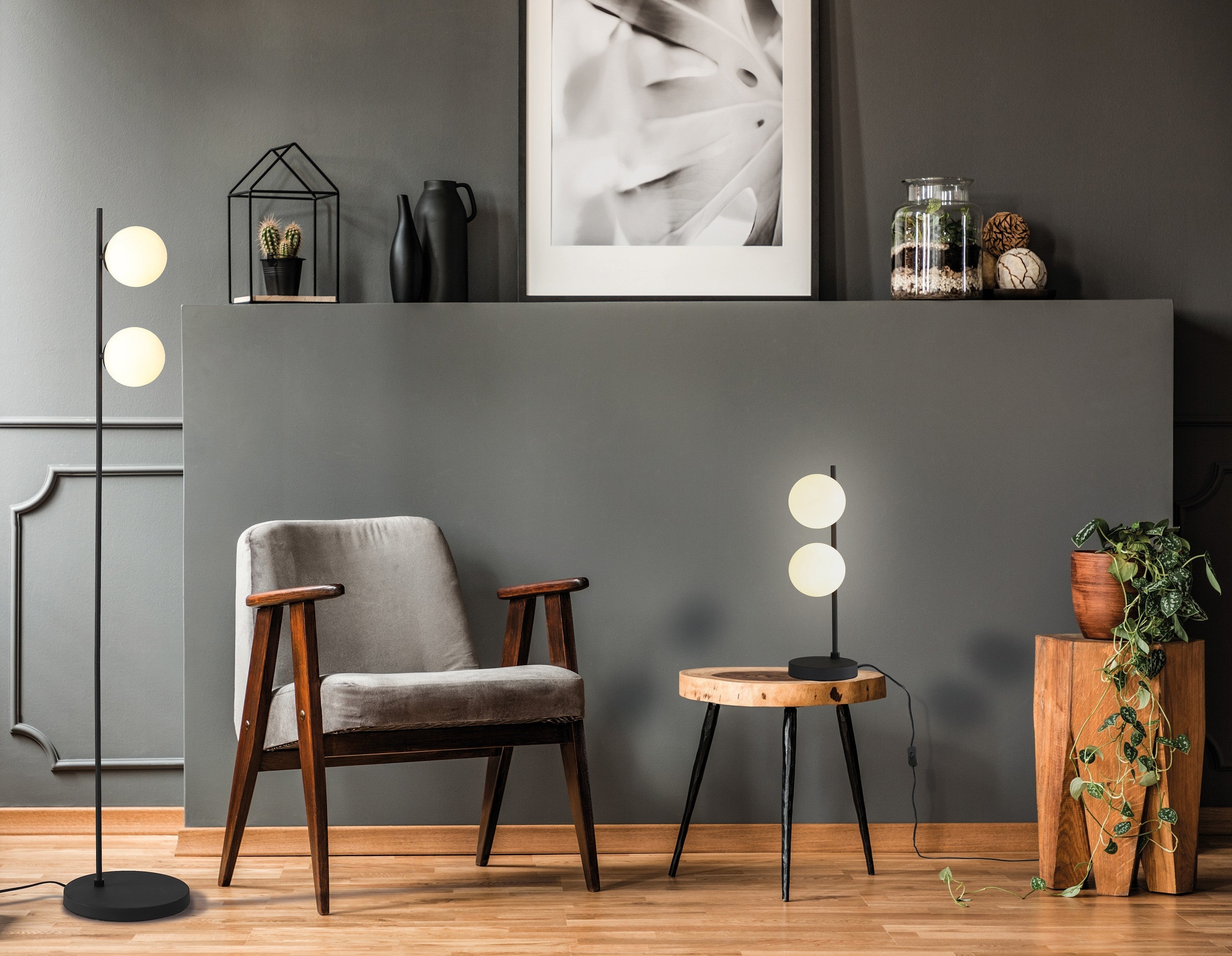 Table Lamp Doris / Glass & Metal - Table Lamps