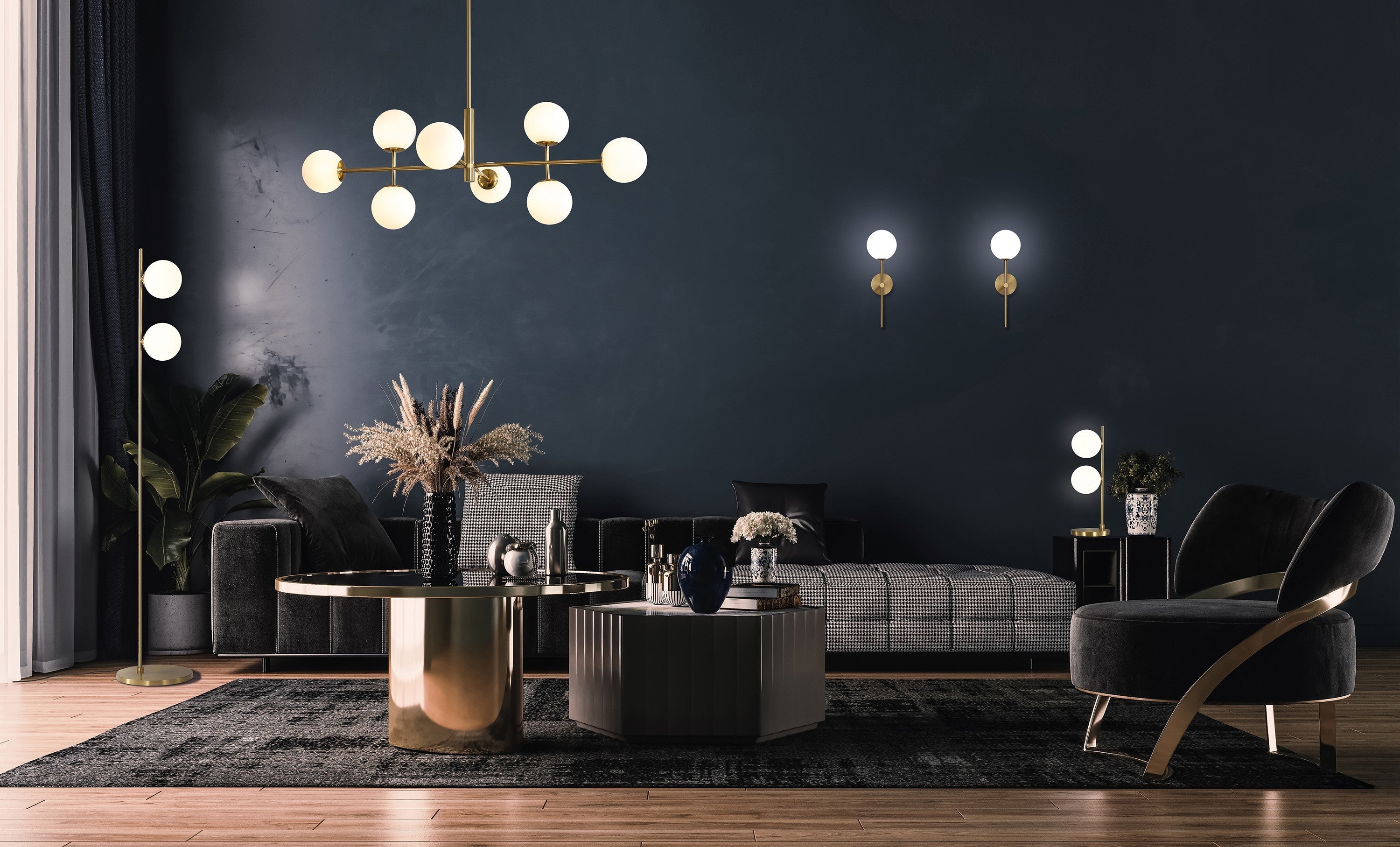 Table Lamp Doris / Glass & Metal - Table Lamps