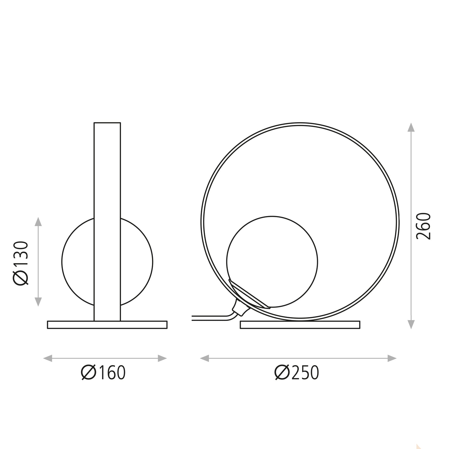 Table Lamp Halo / Metal & Glass - Table Lamps