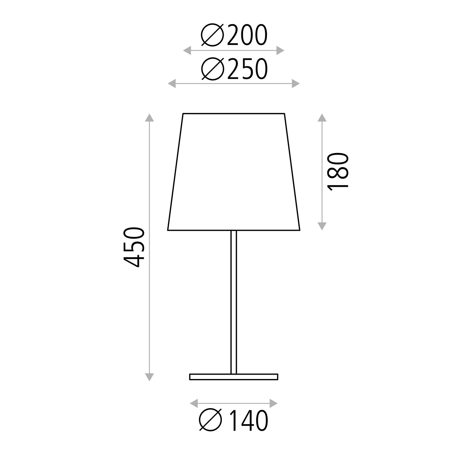 Table Lamp Marta / Metal & Cotton - Table Lamps