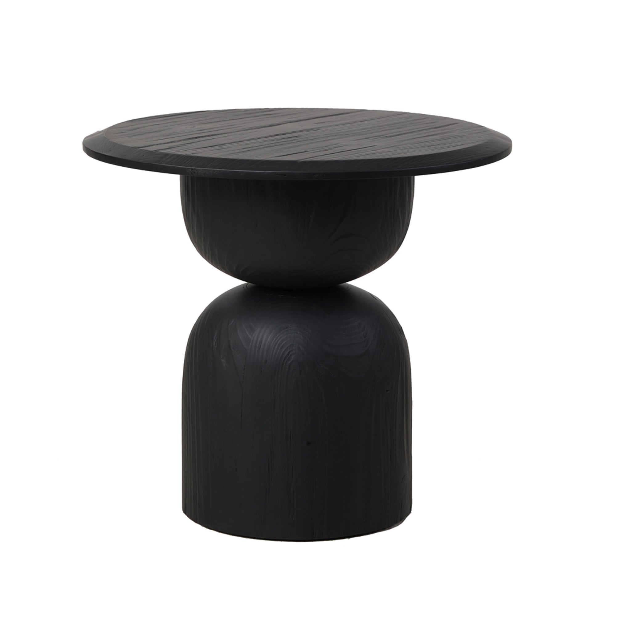 Theodore Round Side Table - Full Black - Bedside Tables