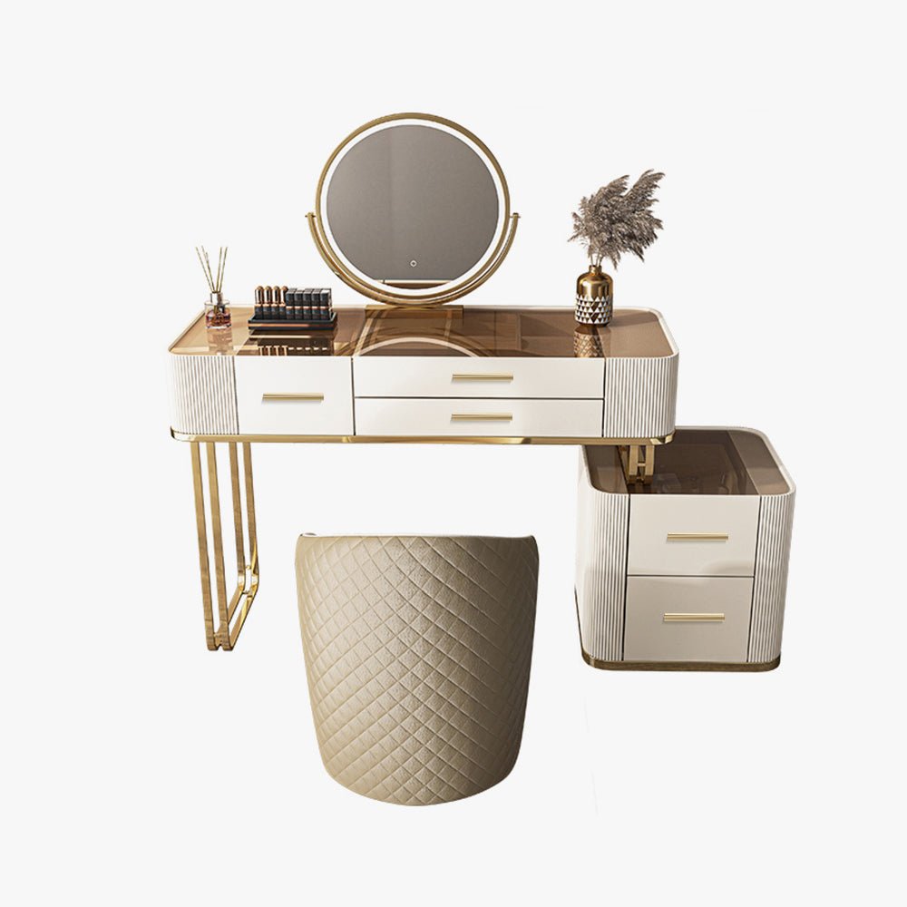 Tokyo Glassy White Vanity - Make-Up Vanity