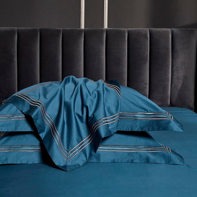 Triplo Bourdon Blue Duvet Cover Set (Egyptian Cotton) - Duvet Covers