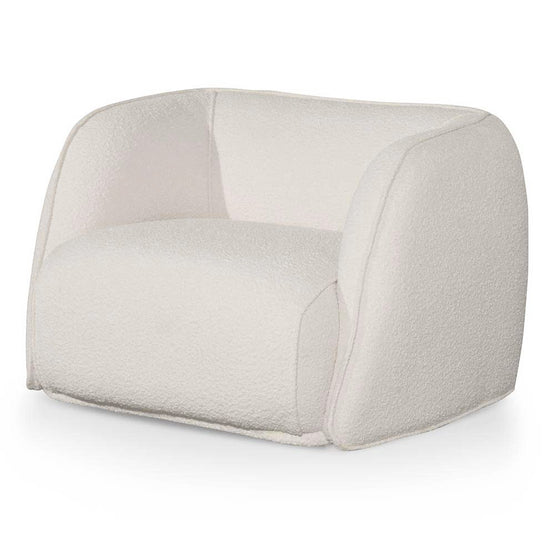 Tristan Armchair - Ivory White Boucle - Armchairs