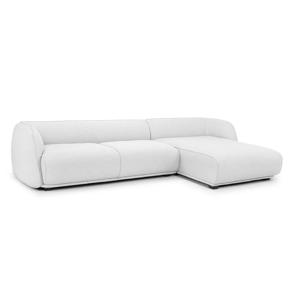 Tyler 3S Right Chaise Sofa - Light Texture Grey - Sofas
