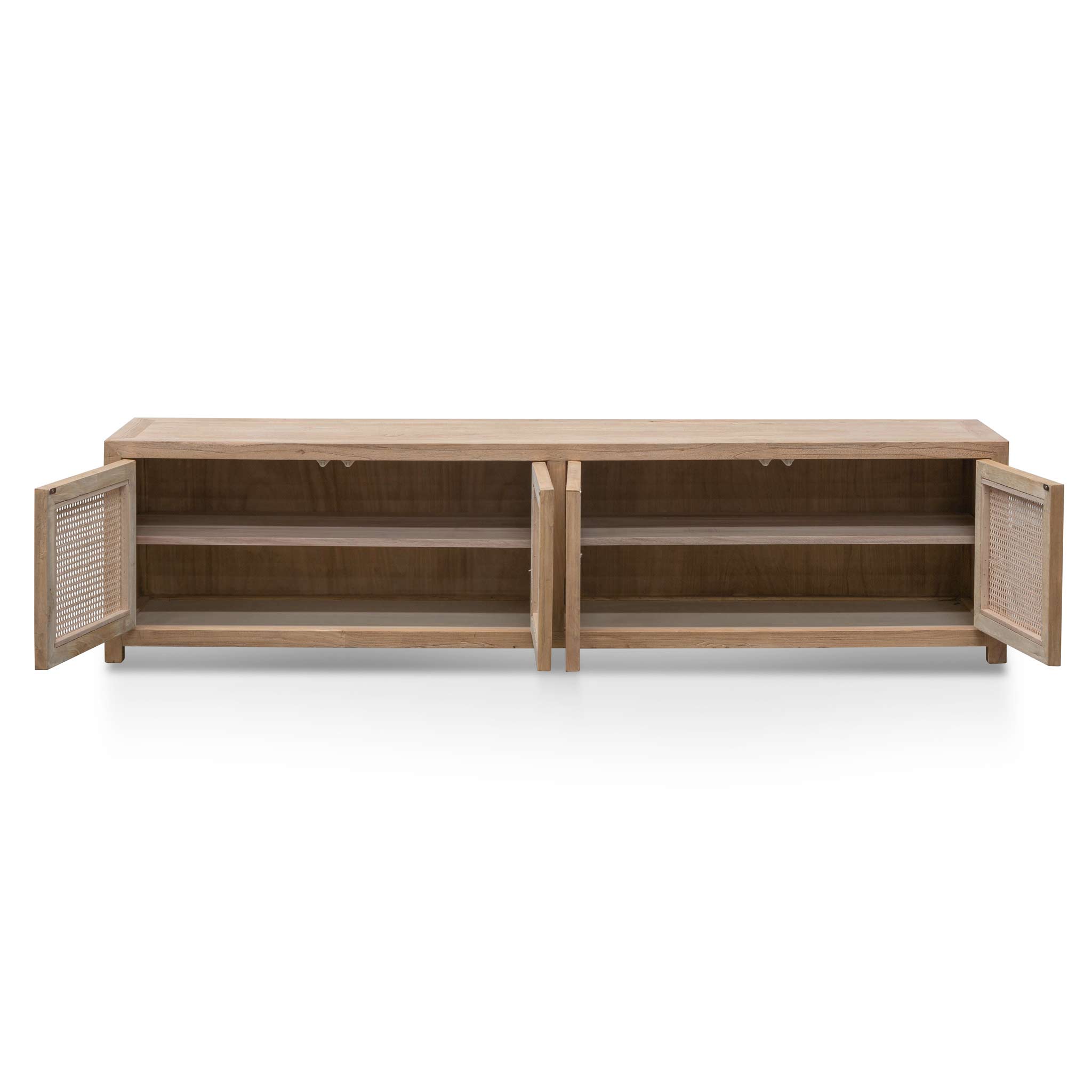 Valencia TV Stand - Natural with Rattan Doors - TV Units