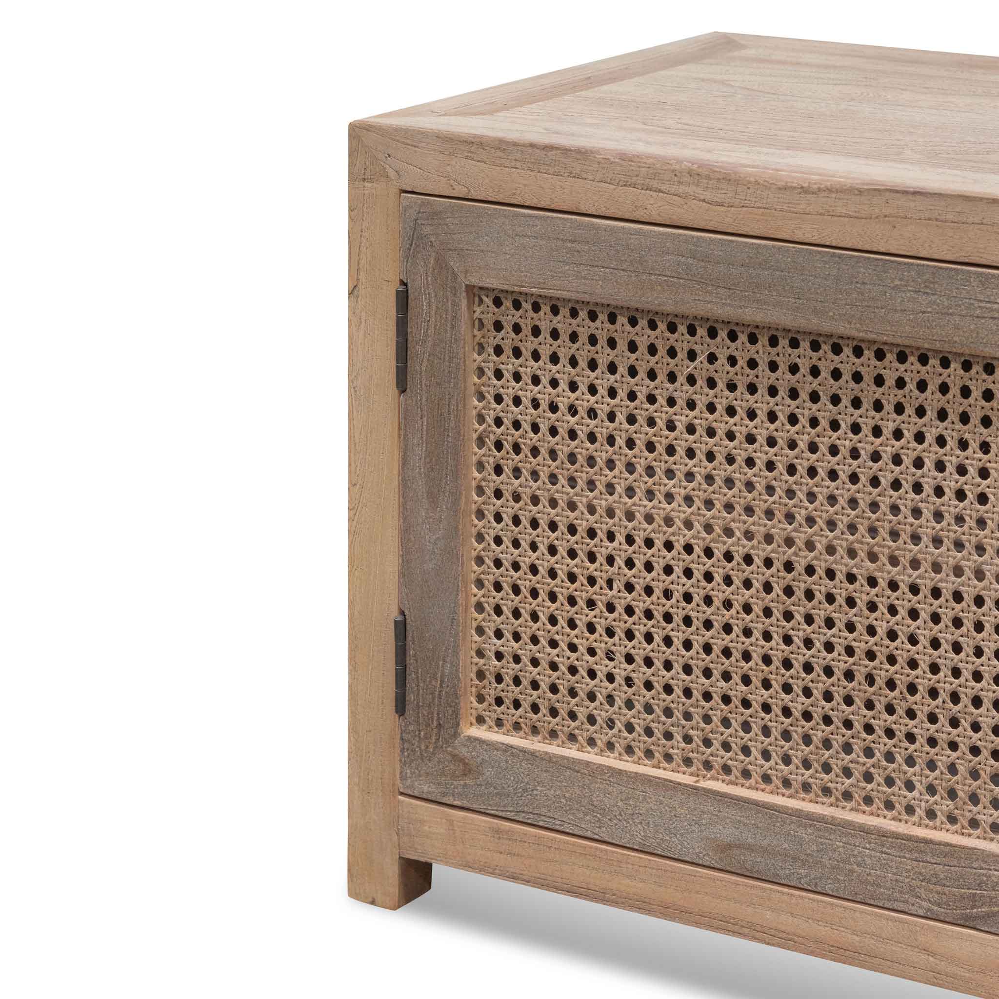 Valencia TV Stand - Natural with Rattan Doors - TV Units