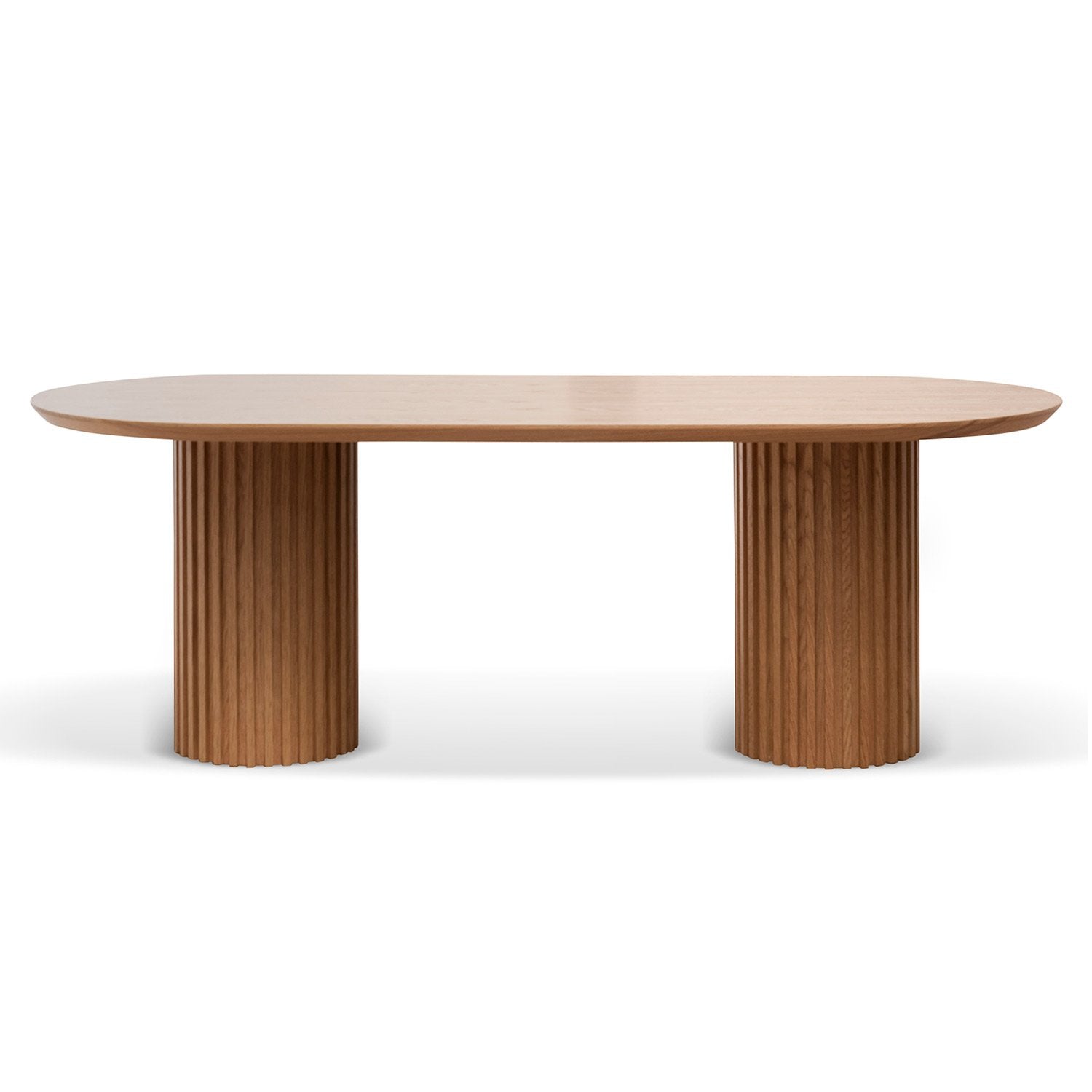 Vics 2.2m Wooden Dining Table - Natural - Dining Tables