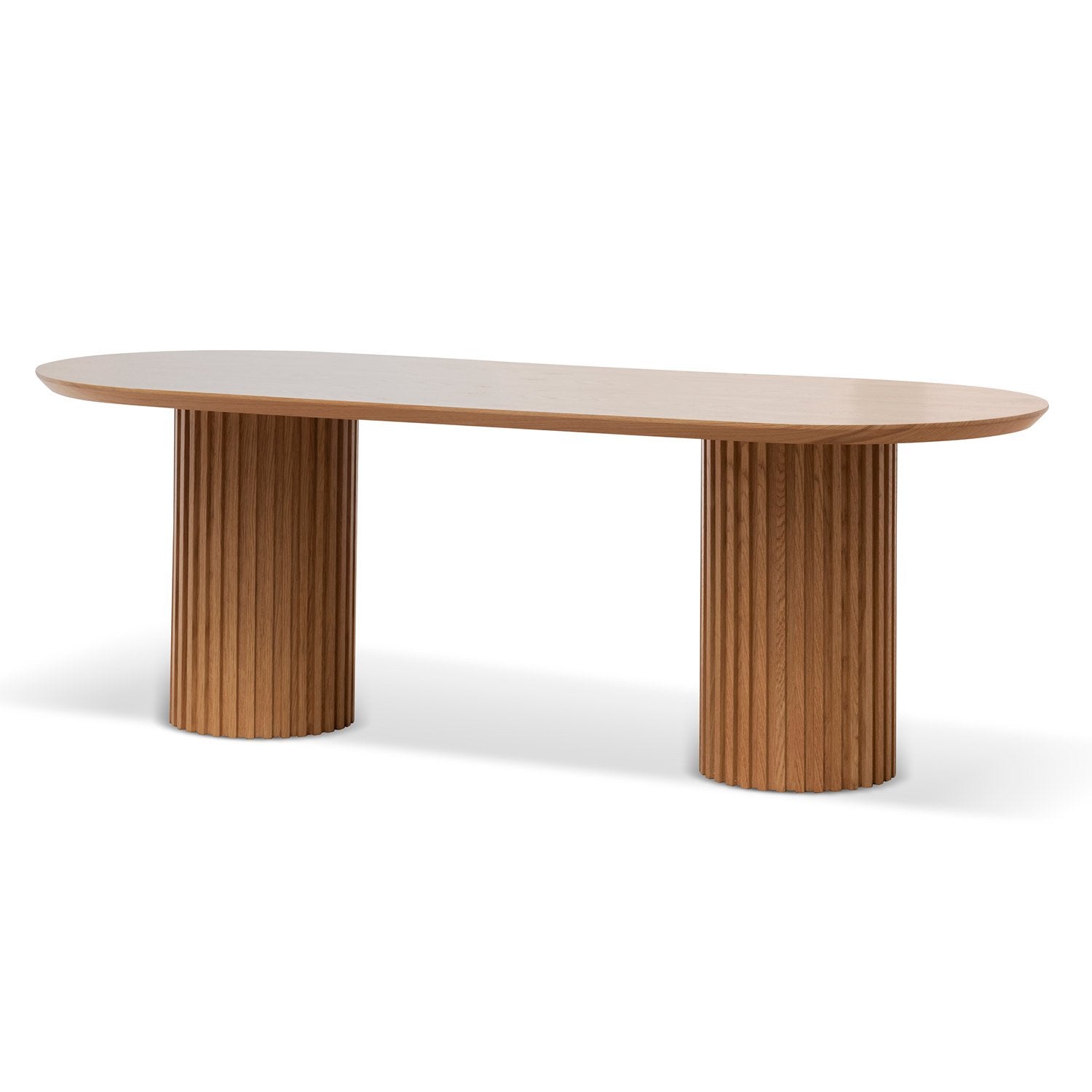 Vics 2.2m Wooden Dining Table - Natural - Dining Tables