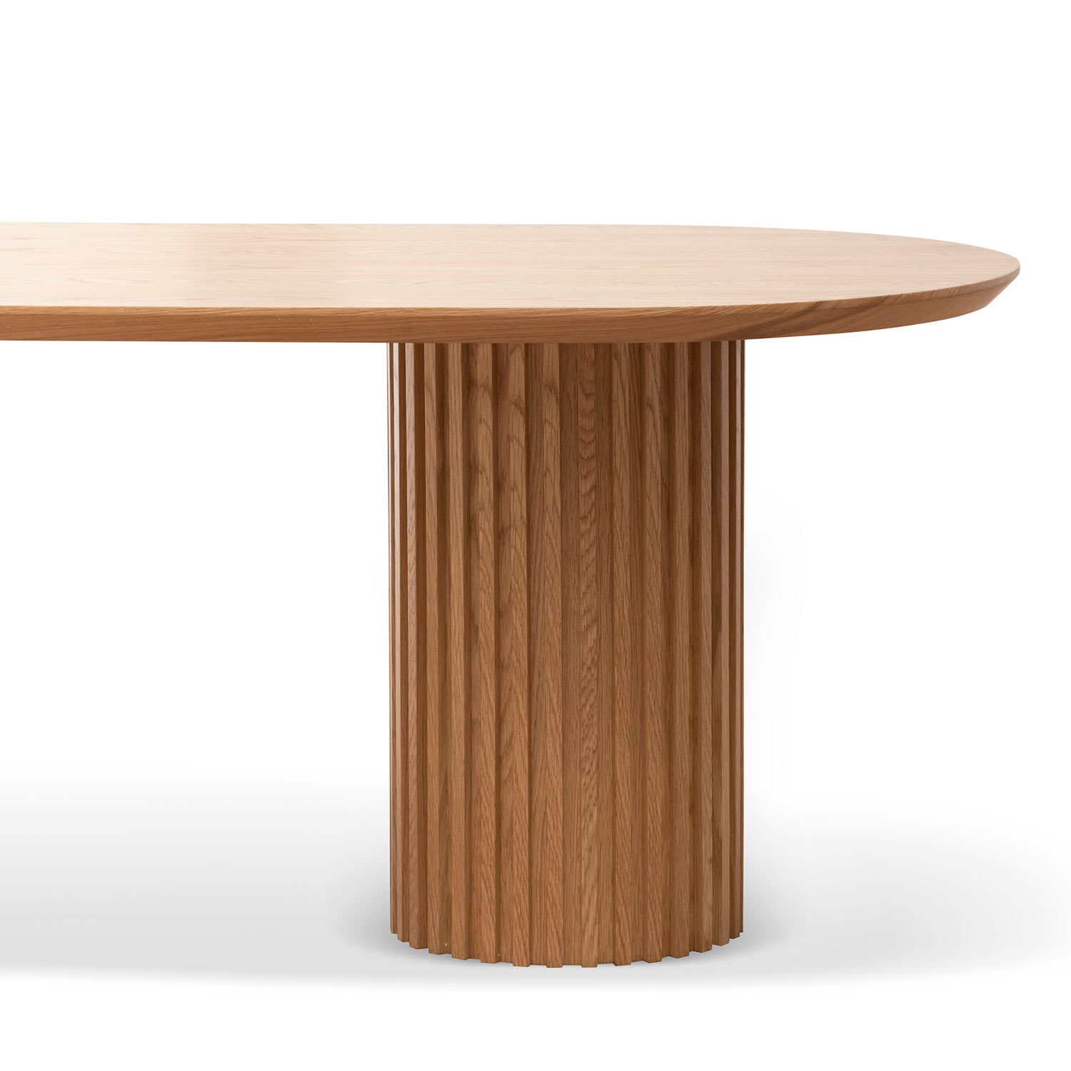 Vics 2.2m Wooden Dining Table - Natural - Dining Tables