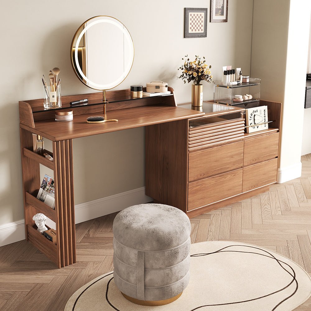 Vira Vanity Extendable Vanity Set (Space Friendly) - Make-Up Vanity