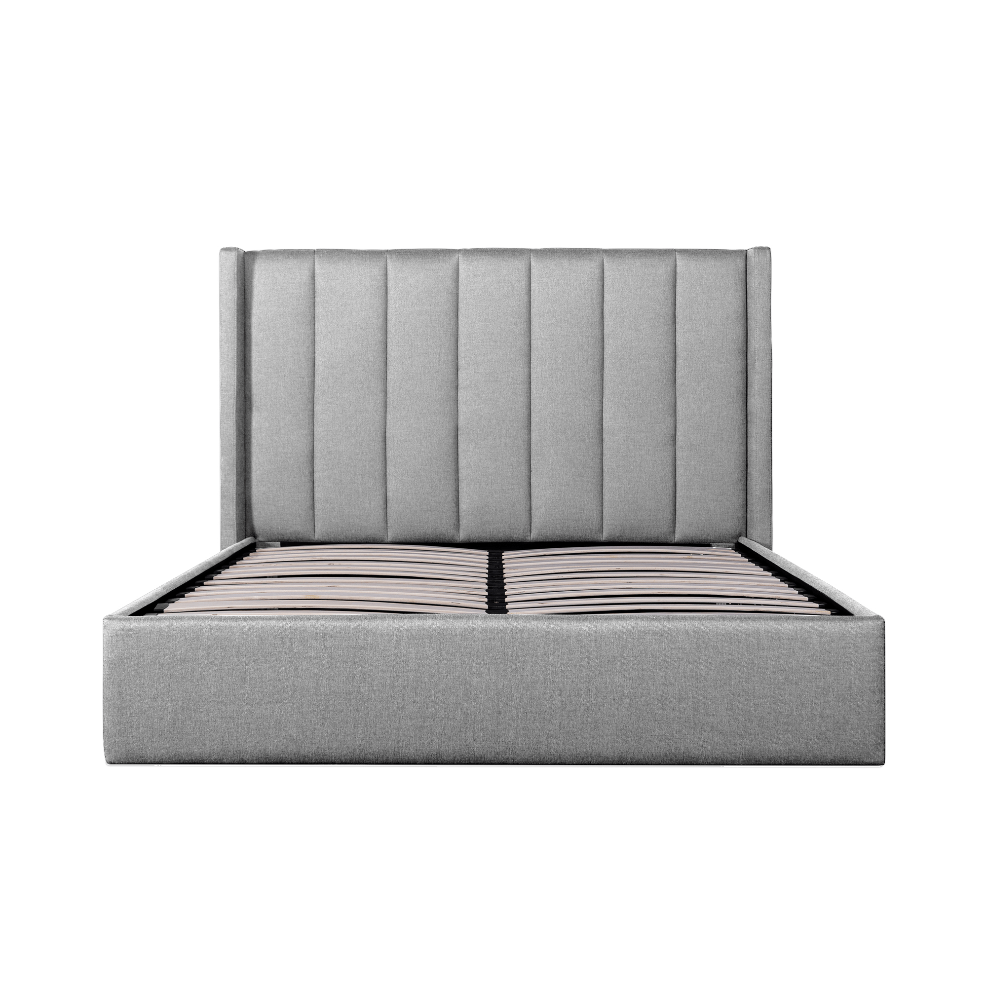 Vivienne King Bed Frame - Space Grey Velvet - Beds