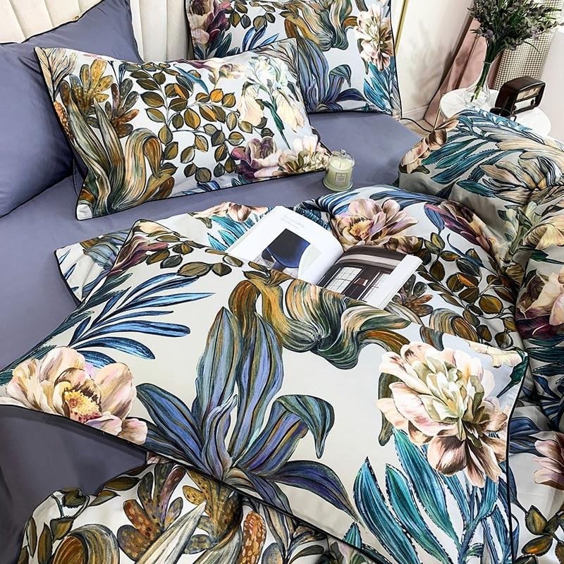Woodland Blue Duvet Cover Set (Egyptian Cotton) - Duvet Covers