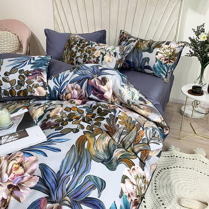 Woodland Blue Duvet Cover Set (Egyptian Cotton) - Duvet Covers