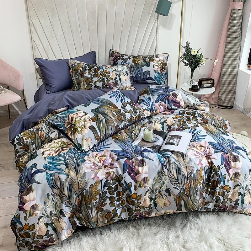 Woodland Blue Duvet Cover Set (Egyptian Cotton) - Duvet Covers