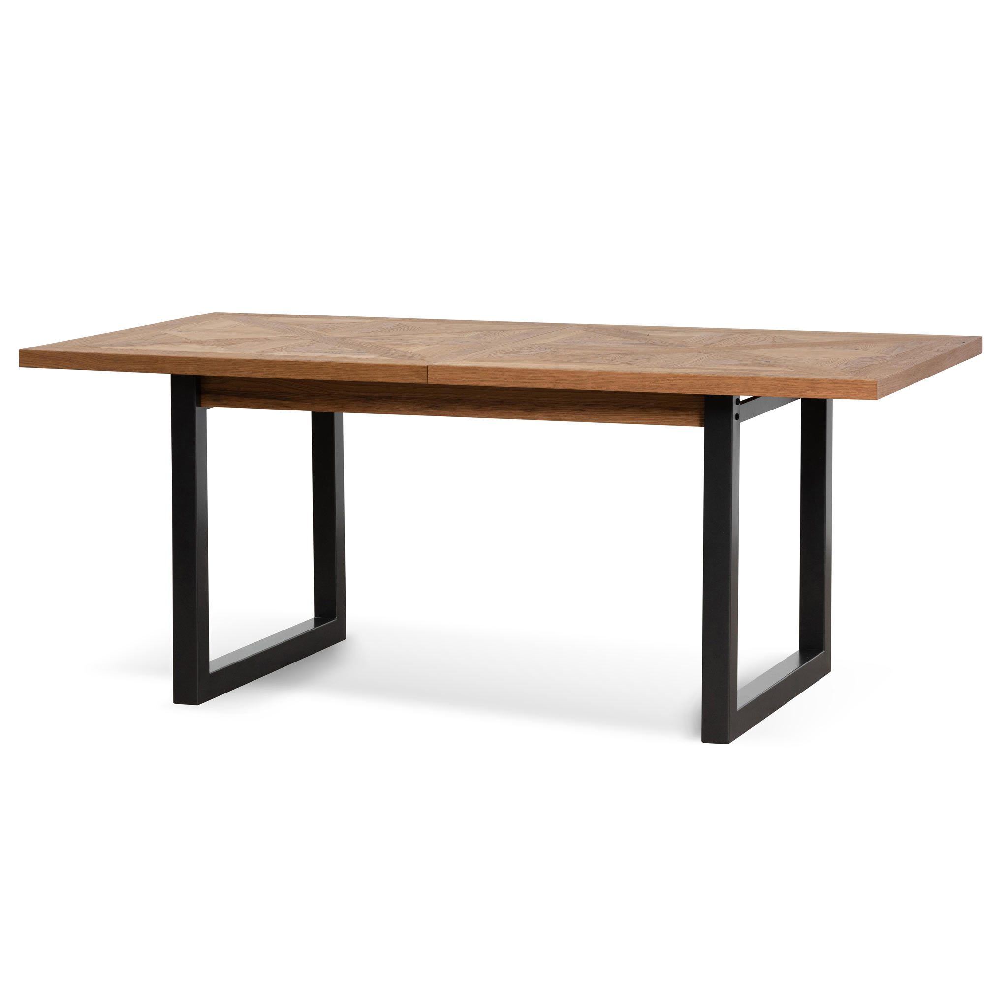 Yume Extendable Dining Table - European Knotty Oak and Peppercorn - Dining Tables